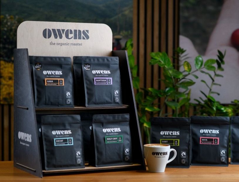 Owens Organic Coffee 200g Retail Range & Point of Sale