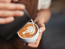 Coffee being prepared