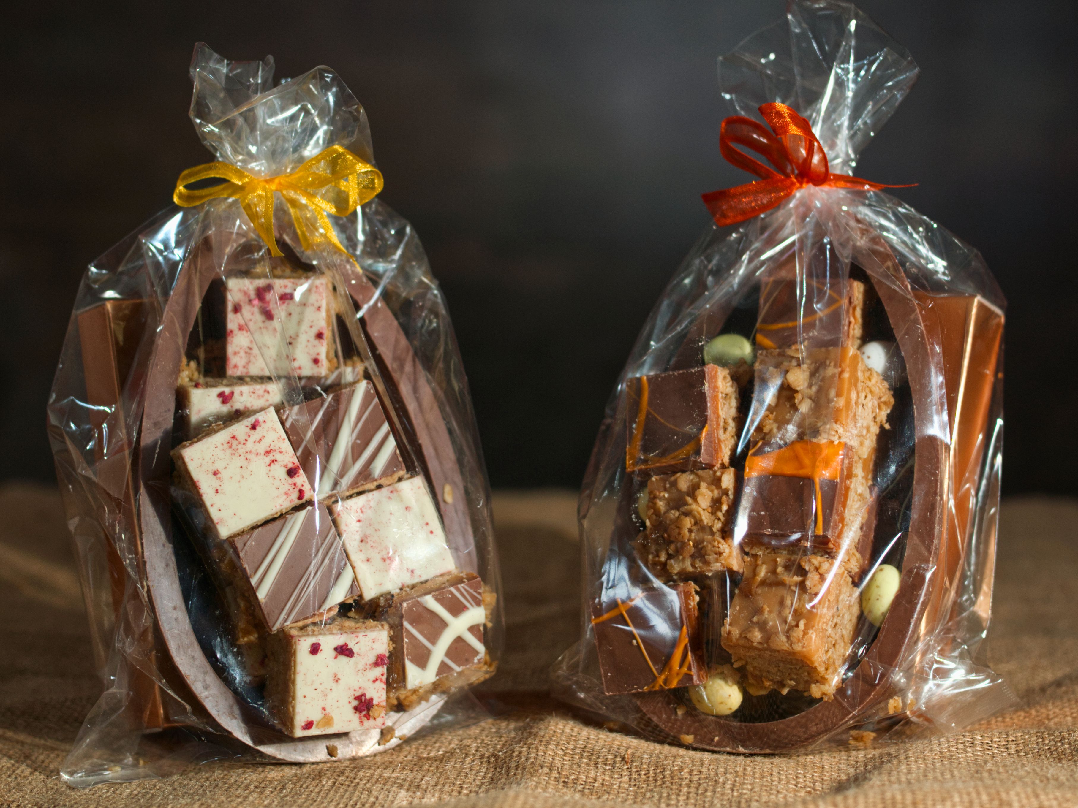 Flapjackery Easter eggs wrapped