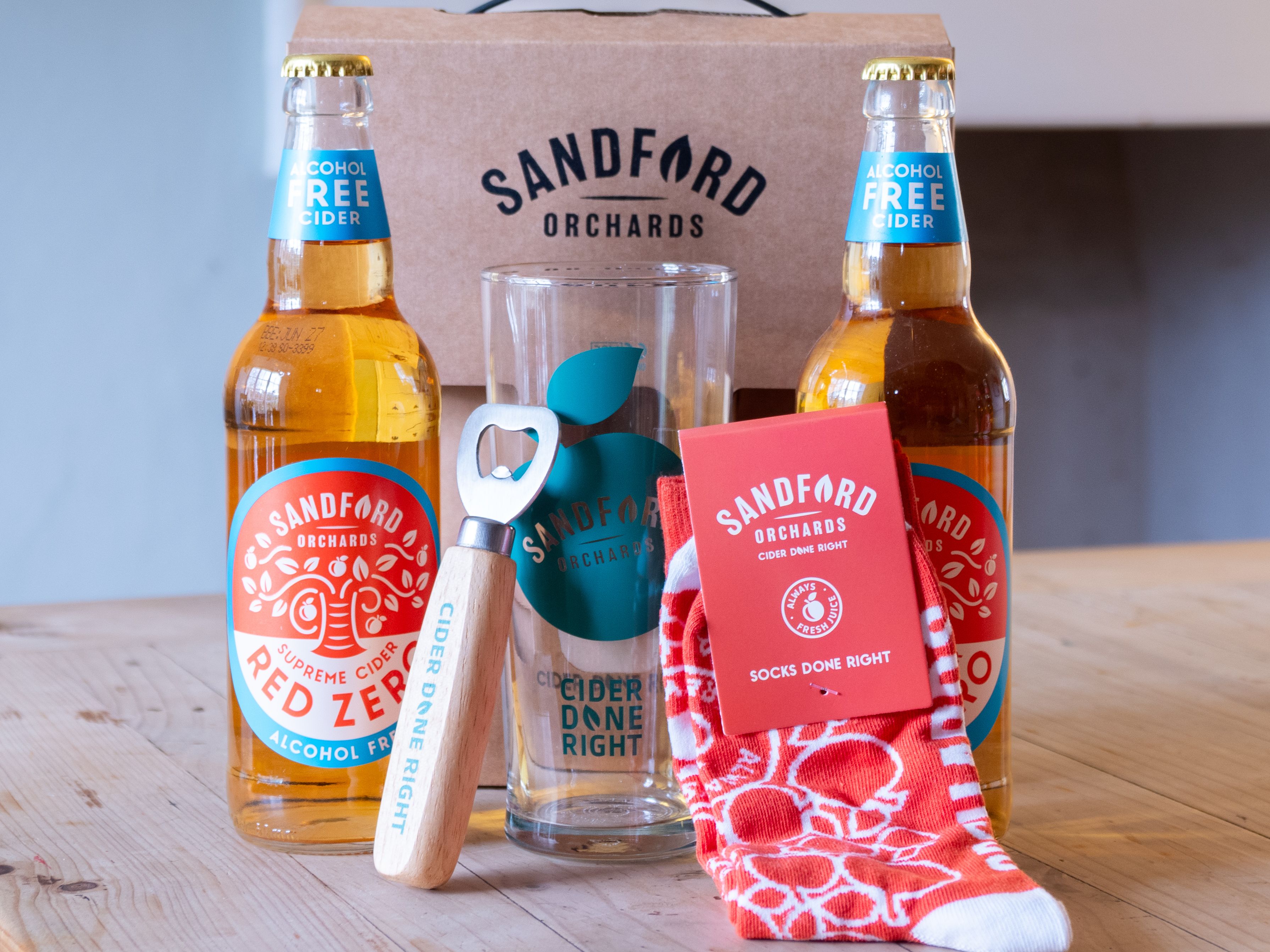 sandford orchards Red Zero non-alcoholic cider gift pack £17