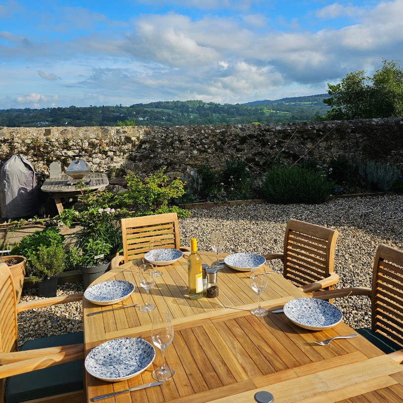 Ground Up Cookery School alfresco dining table