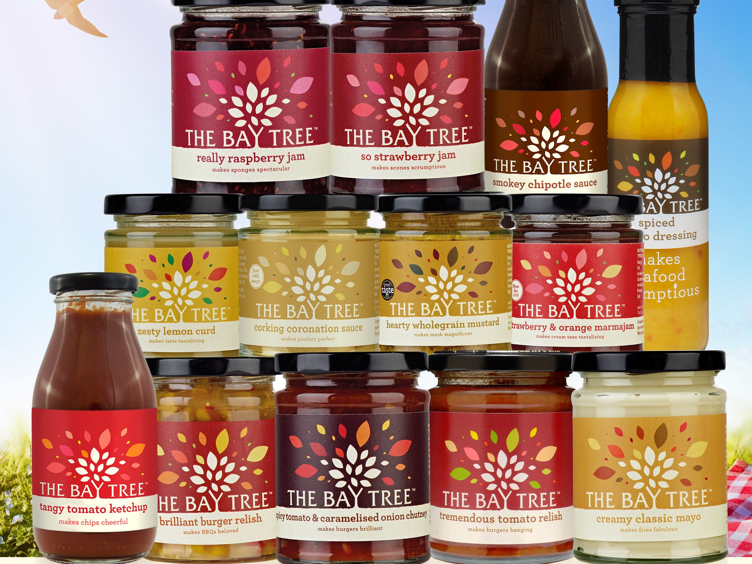 The Bay Tree Competition prize a selection of jars and bottles