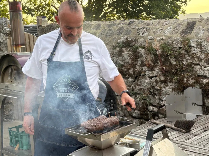 Ground Up Cookery School Colin BBQ seared beef