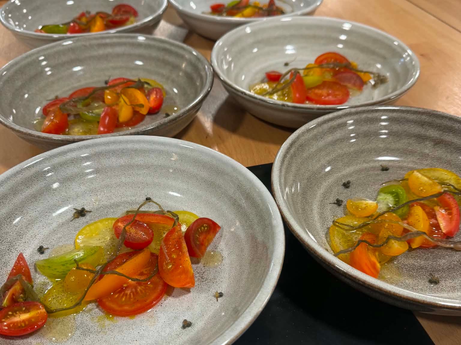 Ground Up Cookery School tomatoes plated