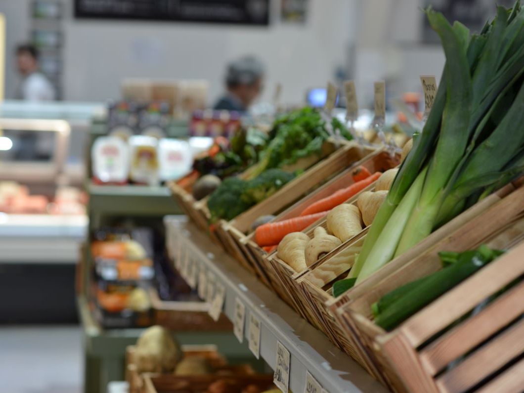 Stokely Farm Shop veg in crates