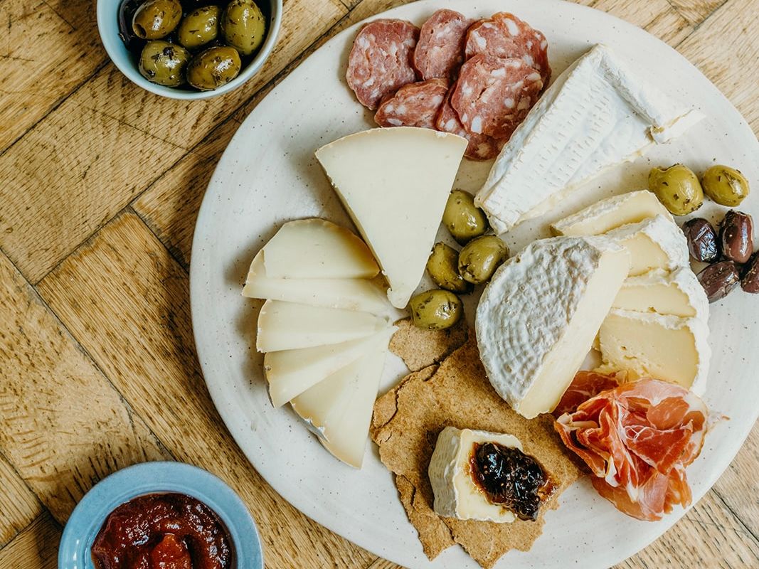 Sharpham Cheese Dairy cheeseboard