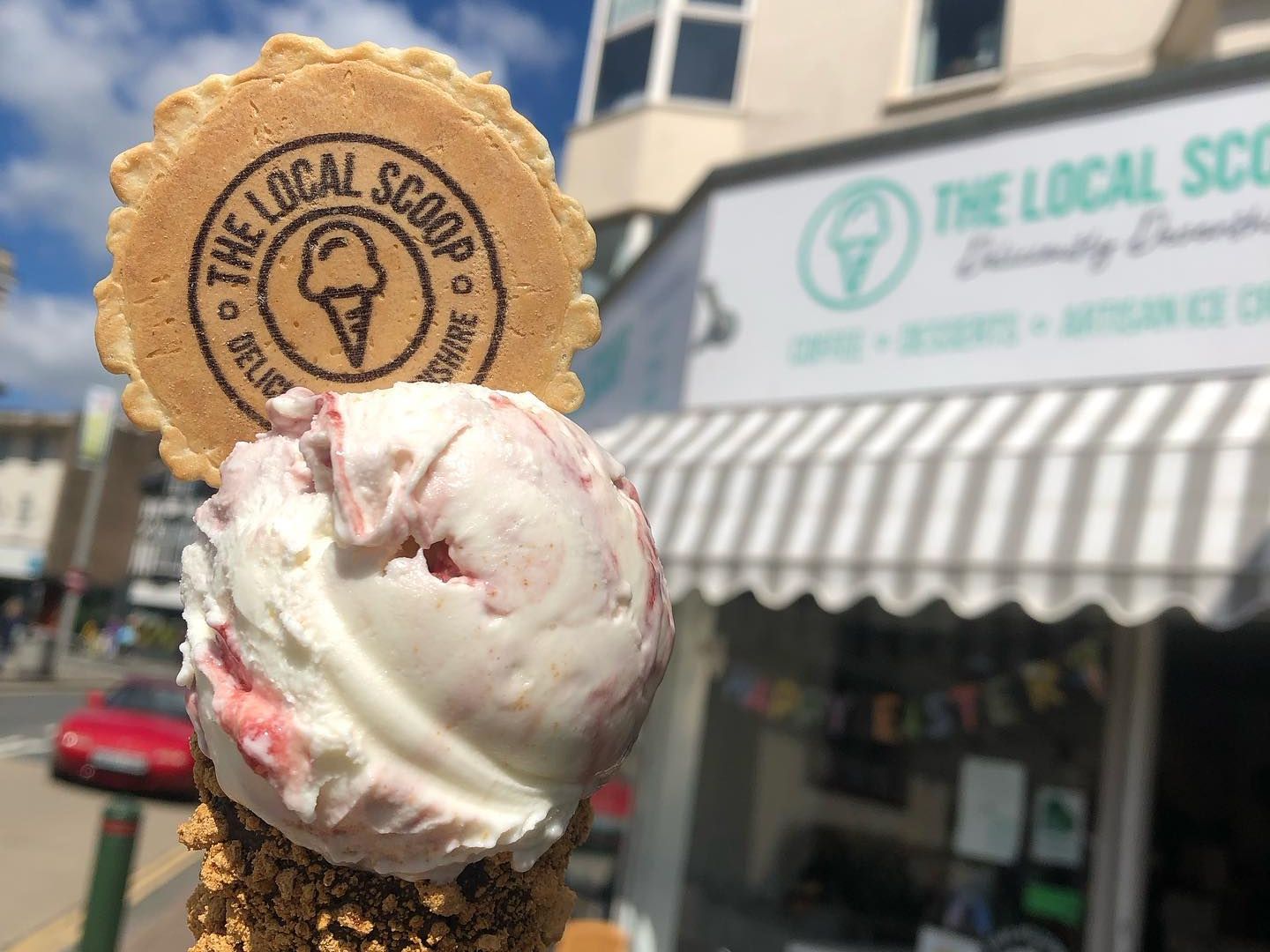 local scoop_Ice Cream Cone and branded wafer