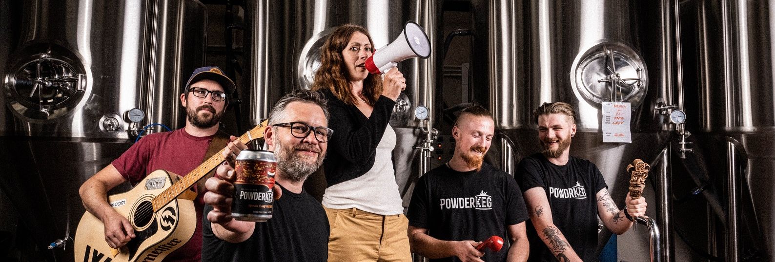 Powderkeg Brewery owners and staff