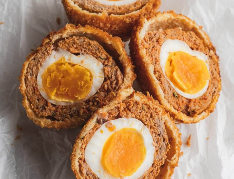 School Land and Harissa Scotch Eggs - Food Drink Devon