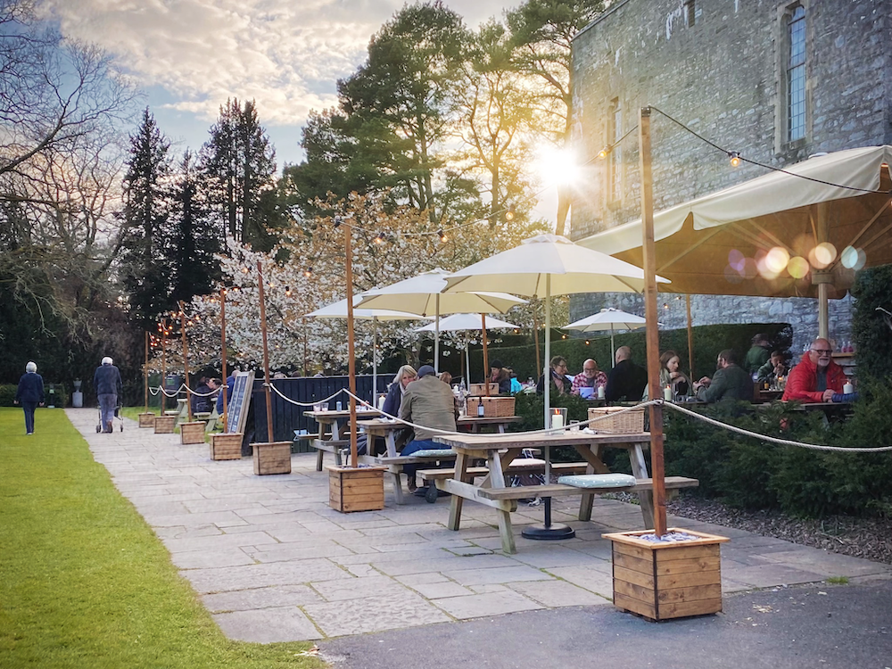 Outside White Hart Dartington