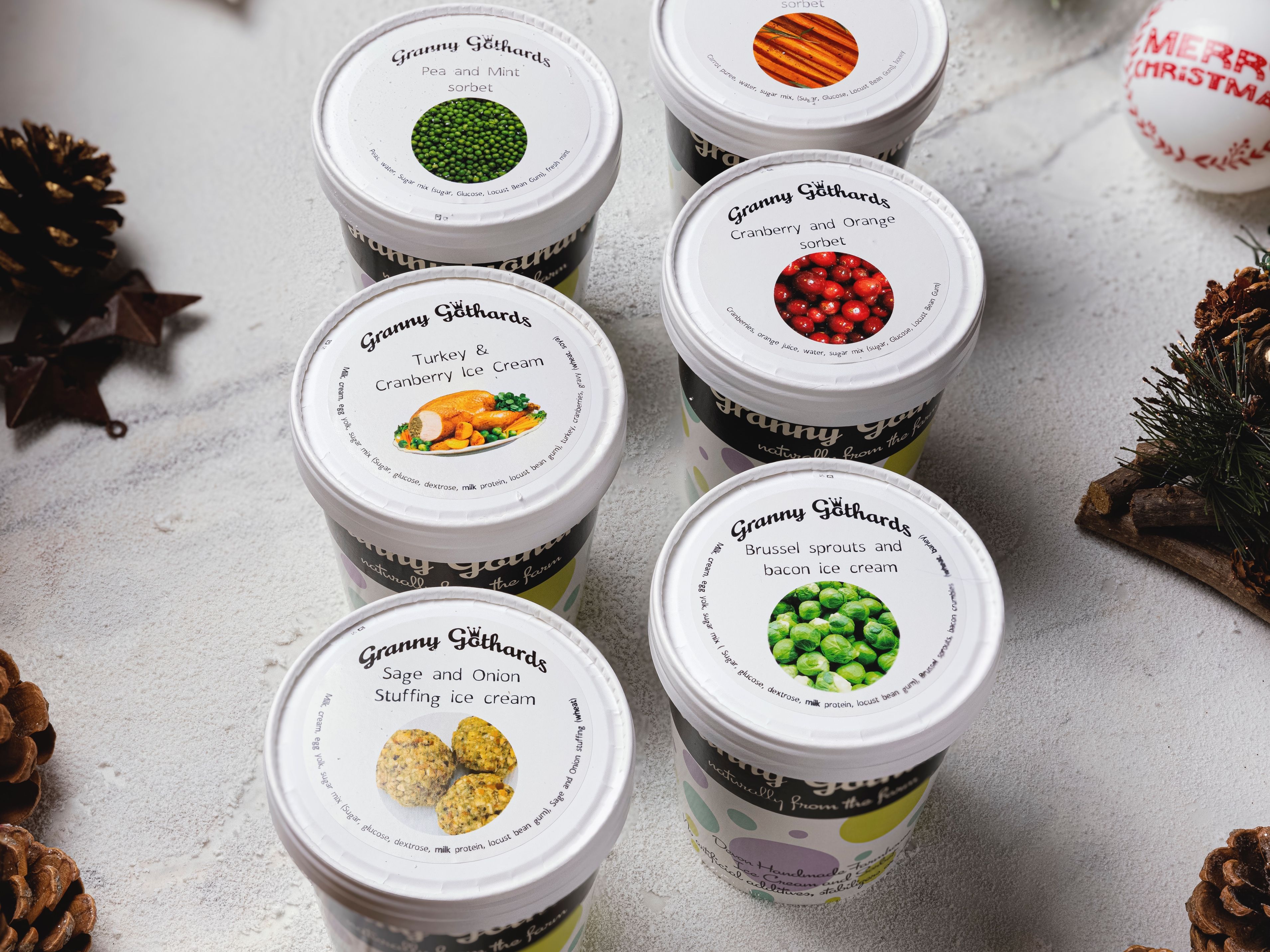 Christmas Dinner ice cream Granny Gothards