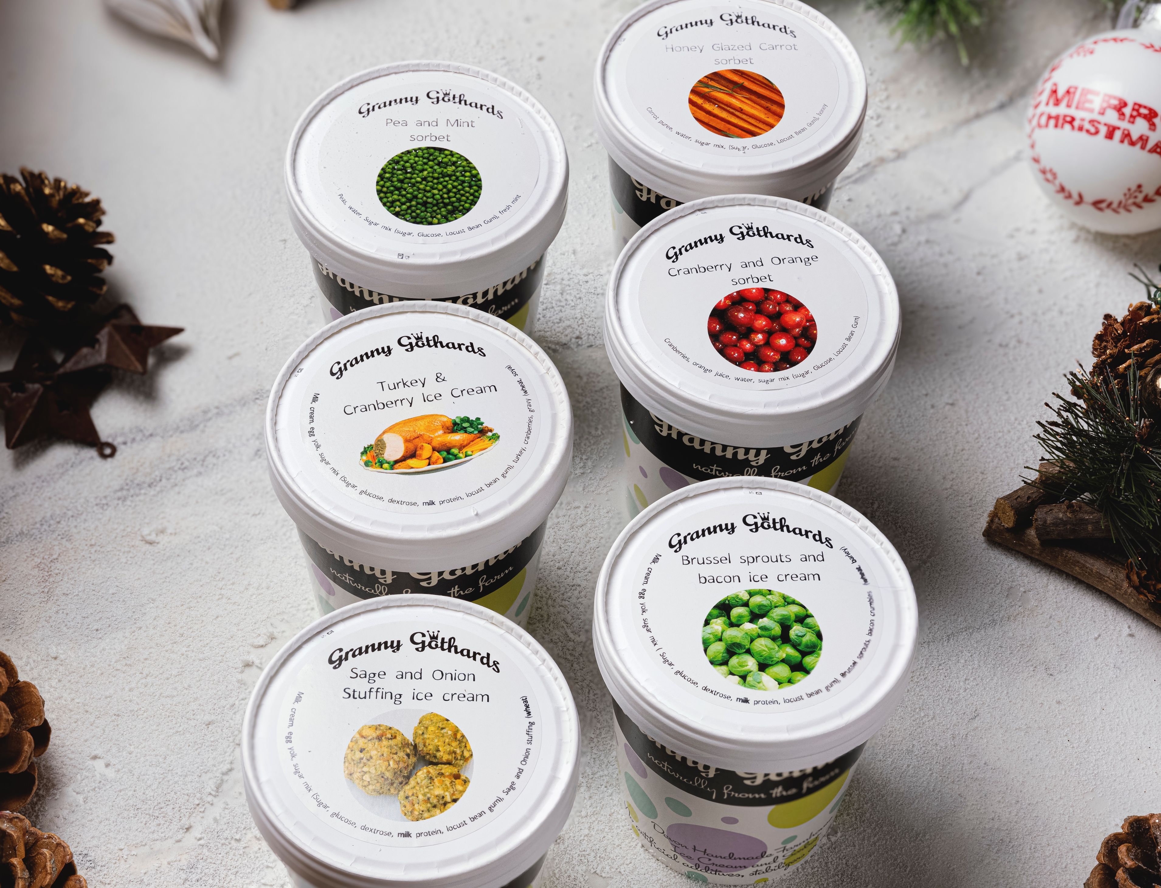 Christmas Dinner ice cream Granny Gothards