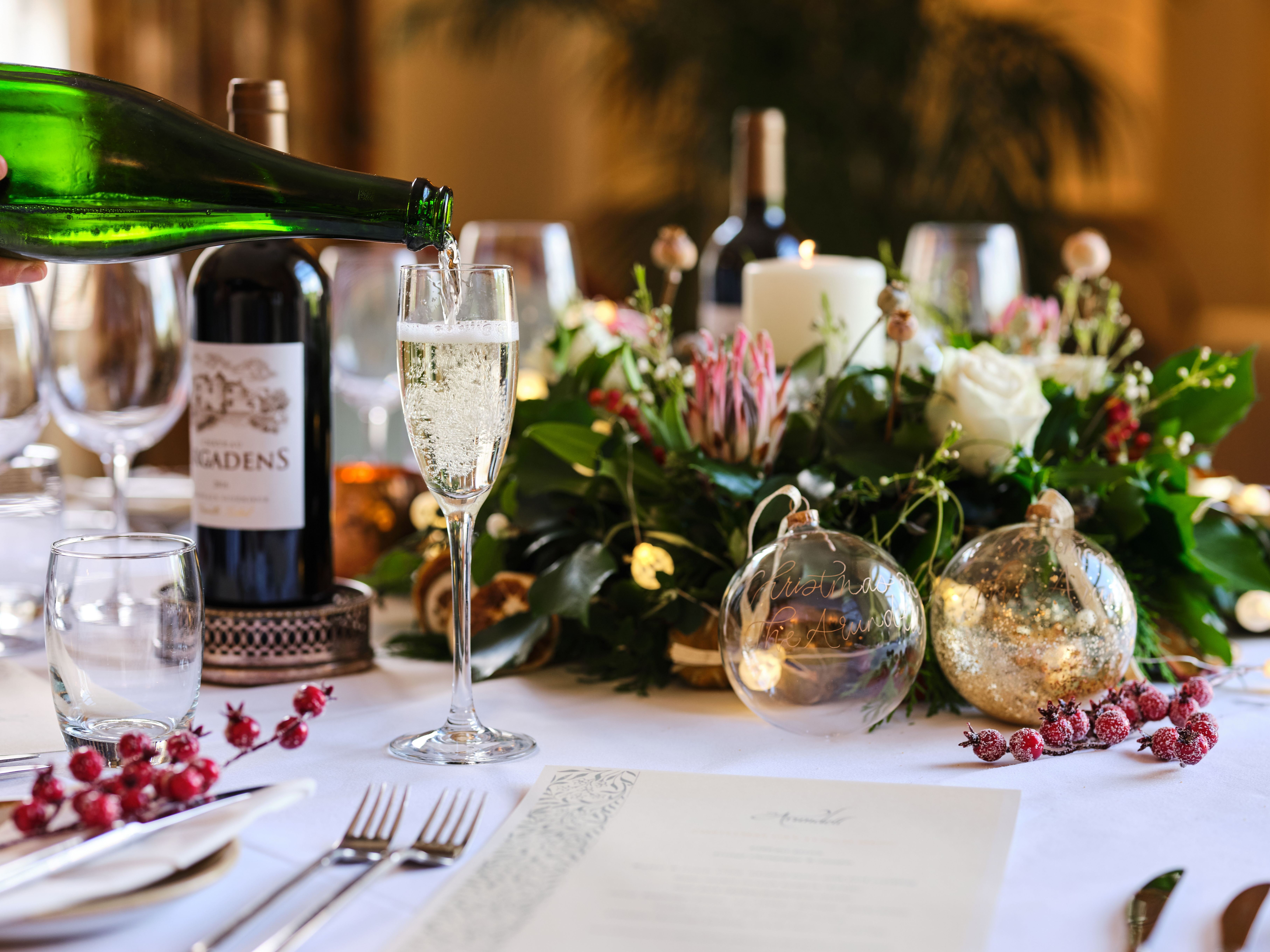Christmas table at The Arundell