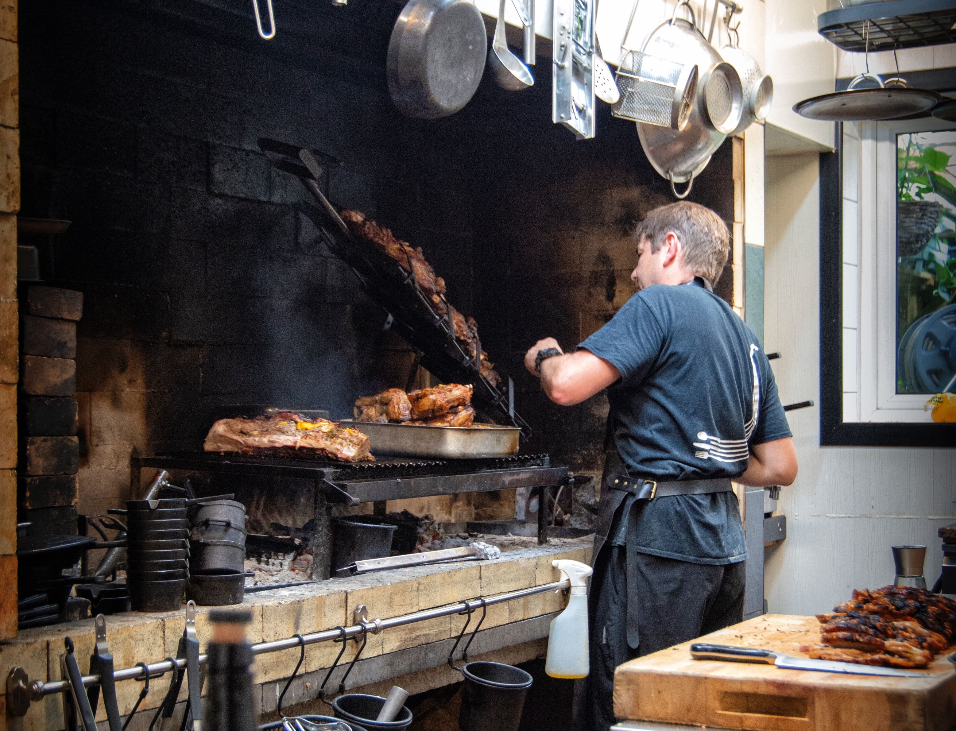 Alex Pallatt Black River Inn at his open hearth
