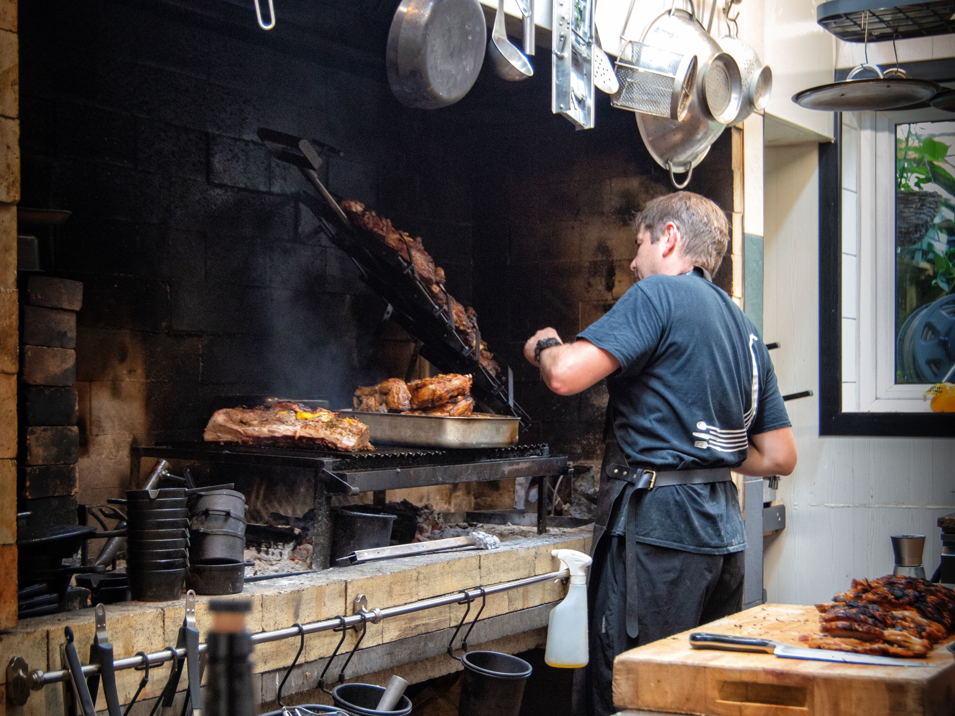 Alex Pallatt Black River Inn at his open hearth