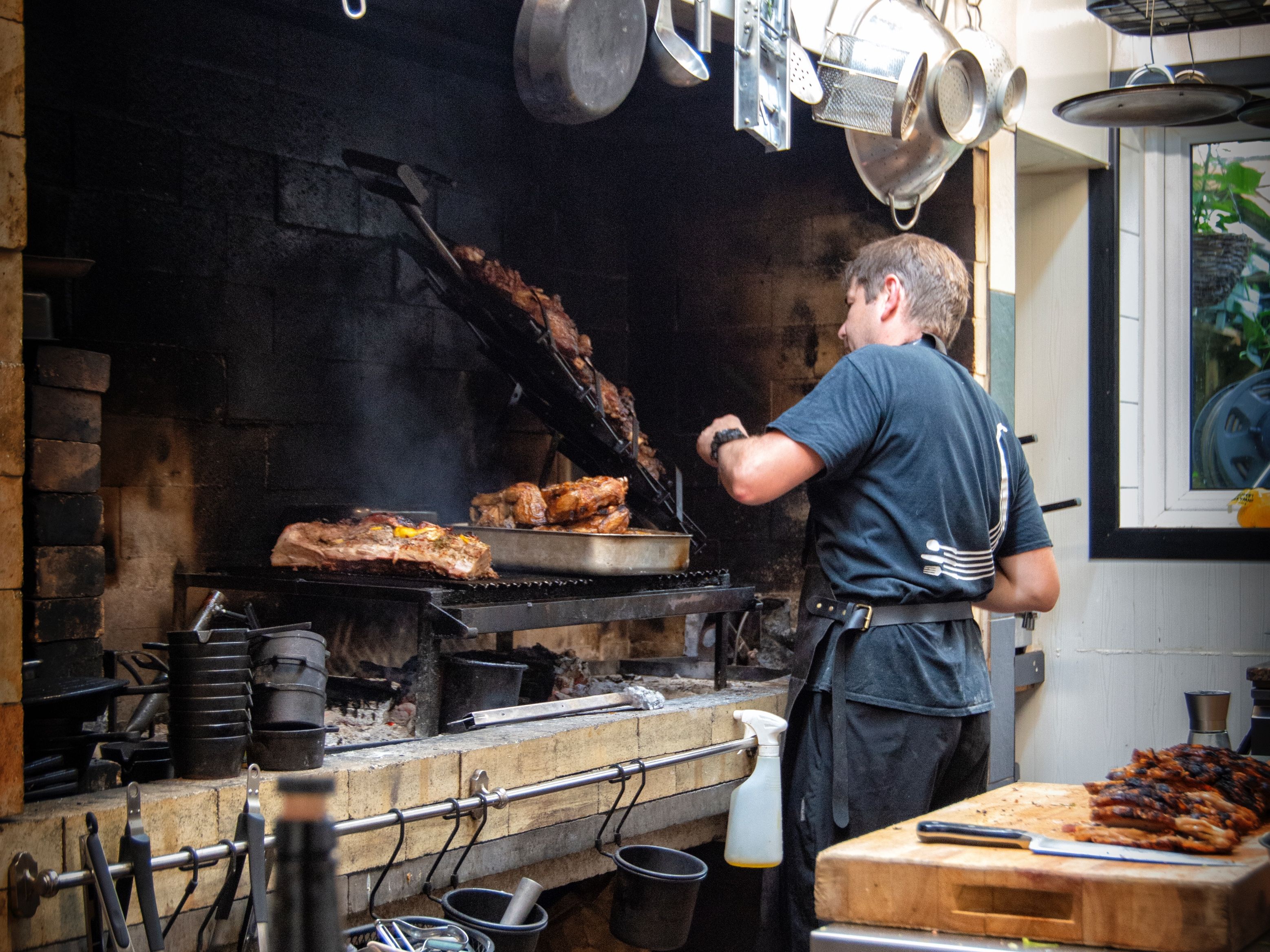 Alex Pallatt Black River Inn at his open hearth