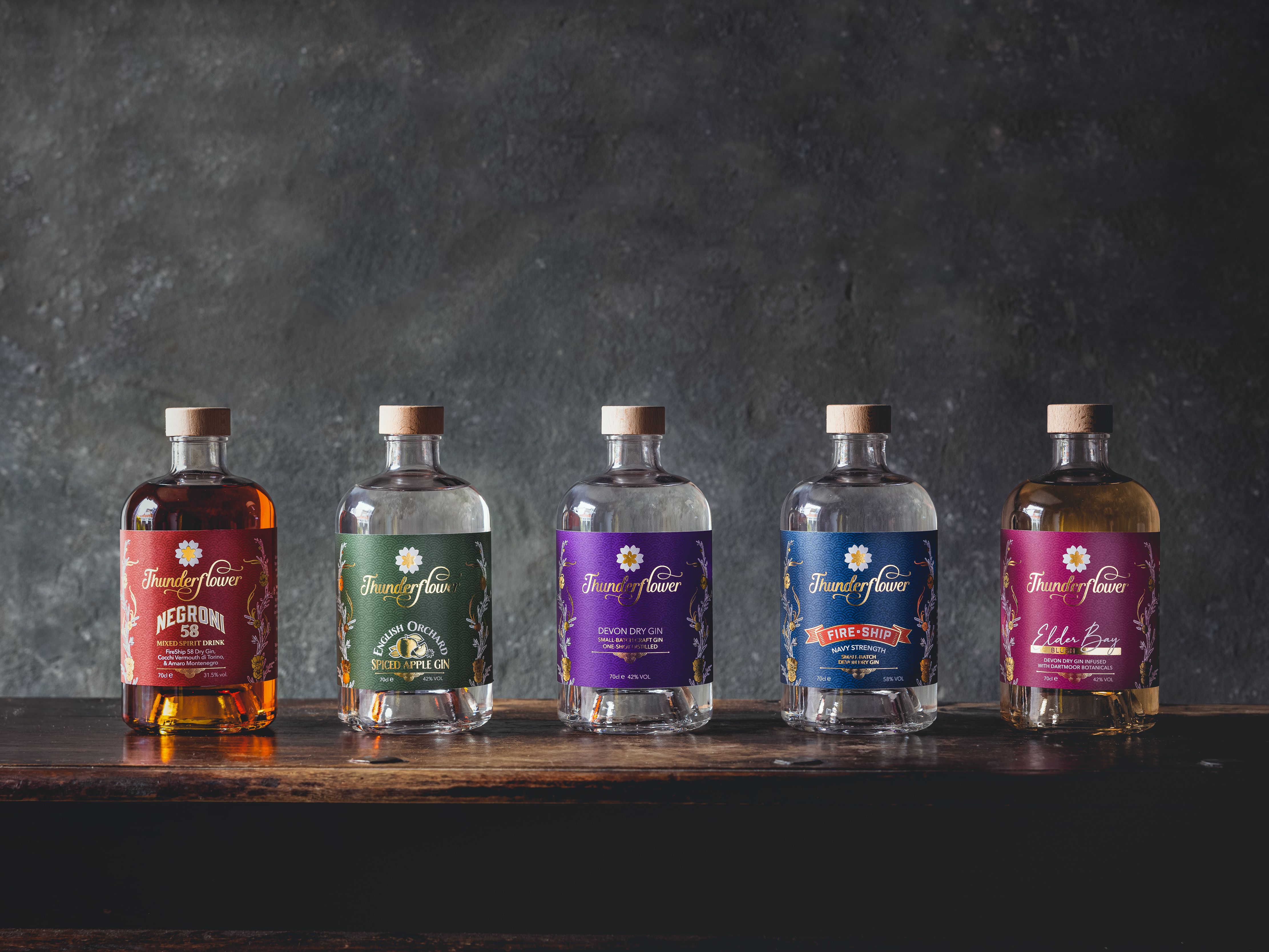 Thunderflower Gin range