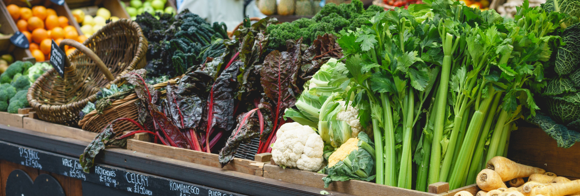 Vegetables at Farmers market Devon