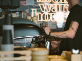 The Old Warehouse serves fabulous locally-roasted coffee