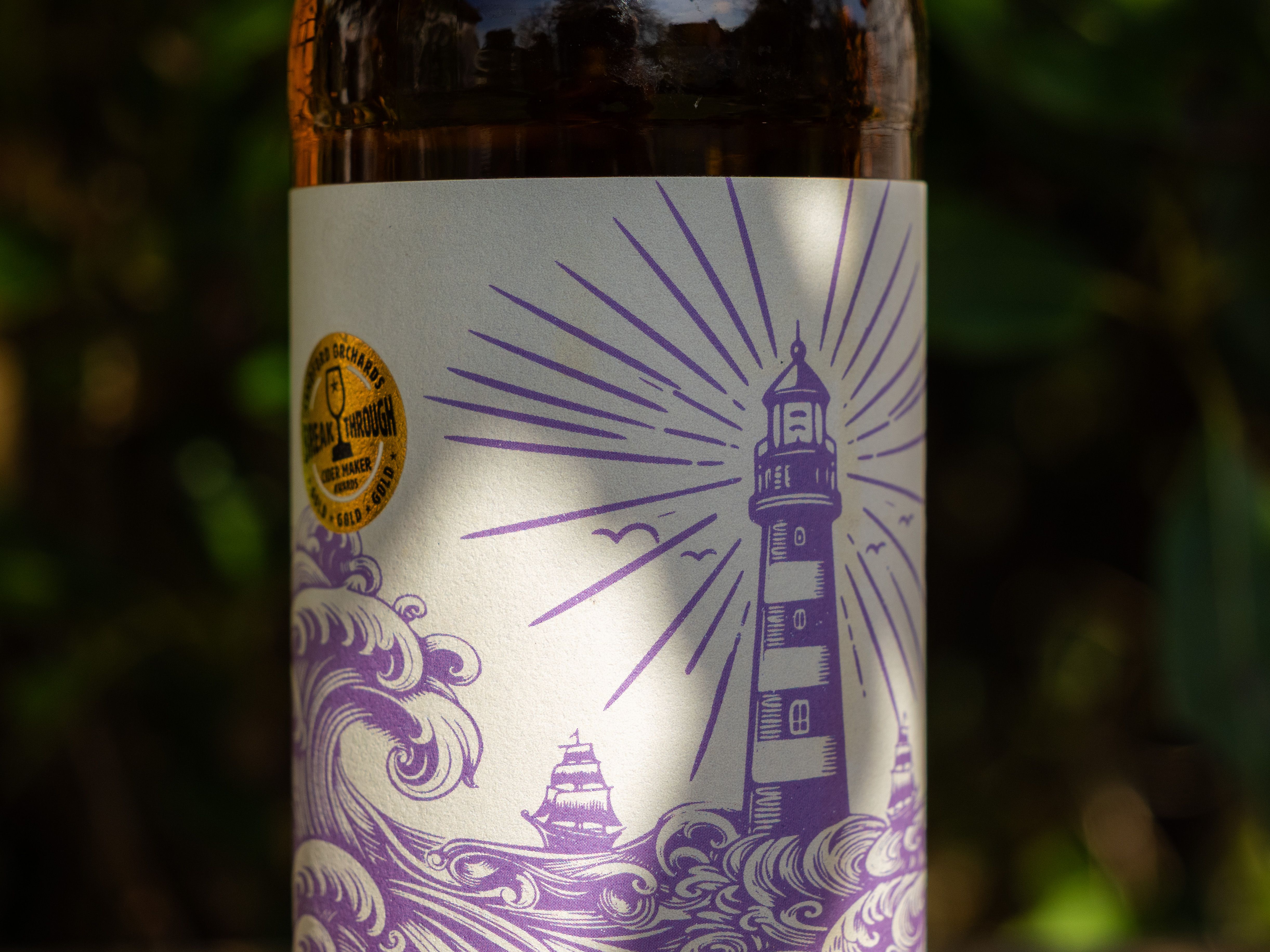 Sandford Ganley and Naish cider label