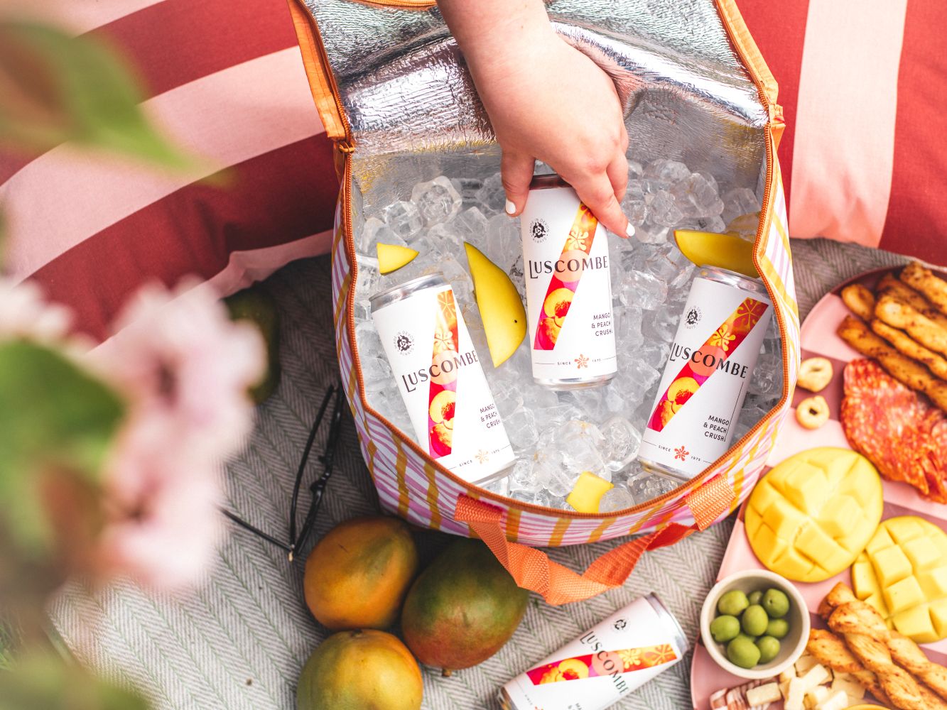 Lifestyle - Luscombe Mango & Peach Crush, 320ml can, Â£2.79, luscombe.co.uk-2