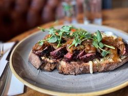 Open Steak Sandwich