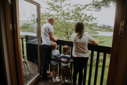Family on balcony