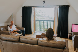 Family in living area