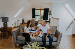Family in living area