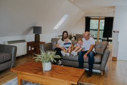 Family in living area