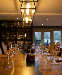 Table set for dinner in Scullery restaurant