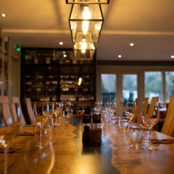Table set for dinner in Scullery restaurant