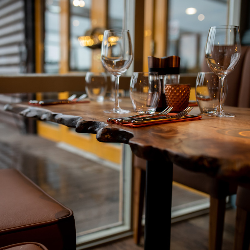 Table set for dinner in Scullery restaurant
