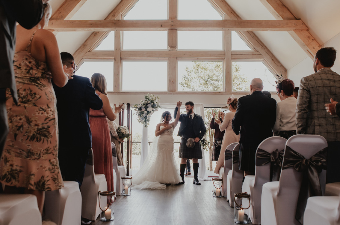 Ceremony in Buddon Burn building