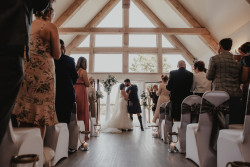 Ceremony in Buddon Burn building