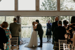 Ceremony in Buddon Burn building
