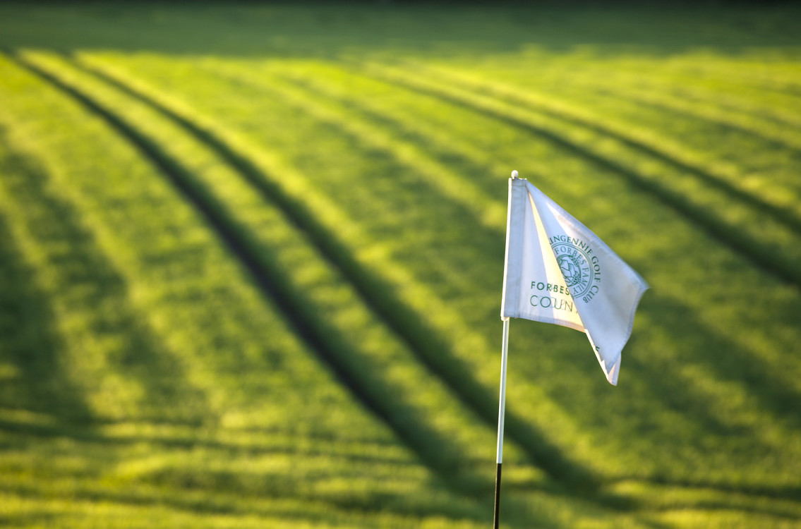 Flag on Forbes of Kingennie Golf Course