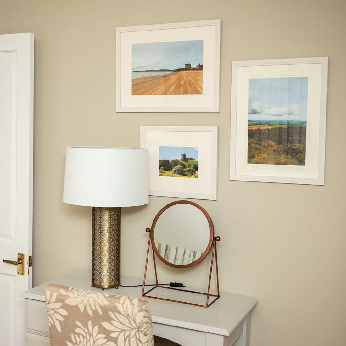 Pictures on wall in Glen Esk lodge