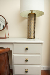 Lamp on dressing table