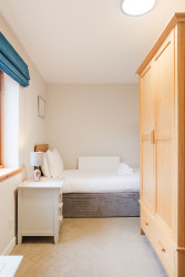 Bed and wardrobe