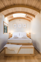 Bedroom in shepherds hut