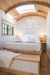 Bedroom in shepherds hut