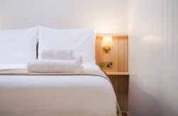 Bedroom in shepherds hut