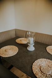 Table set in Shepherds hut