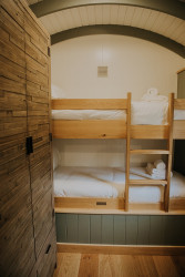 Bunk beds in shepherds hut
