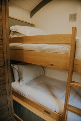 Bunk beds in shepherds hut
