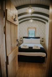 Shepherds hut bedroom