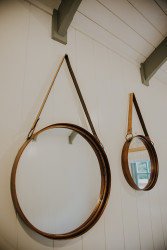 Mirrors on wall