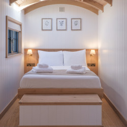 Bedroom in shepherds hut