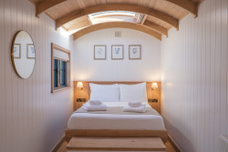 Bedroom in shepherds hut